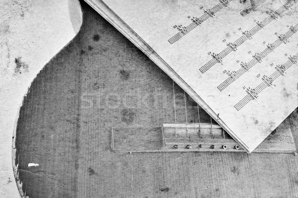Eski akustik gitar notalar müzik bağbozumu model Stok fotoğraf © taden