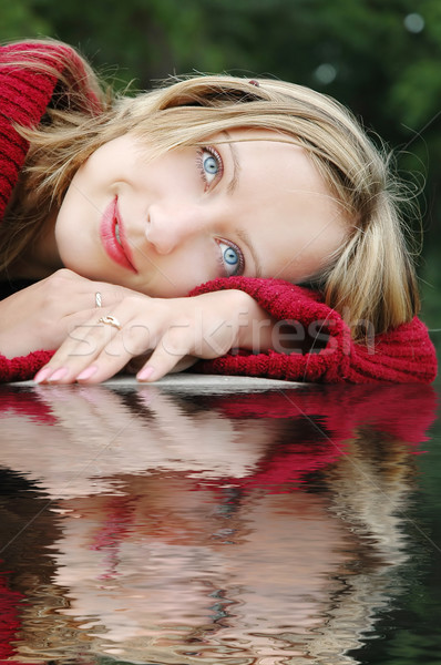 girl reflecting in water Stock photo © taden