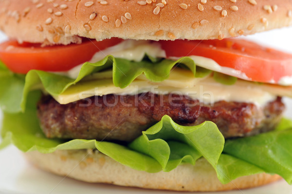 Hamburger legume tabel grup grâu Imagine de stoc © taden