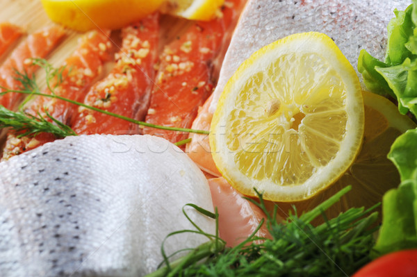 pieces of  salmon Stock photo © taden
