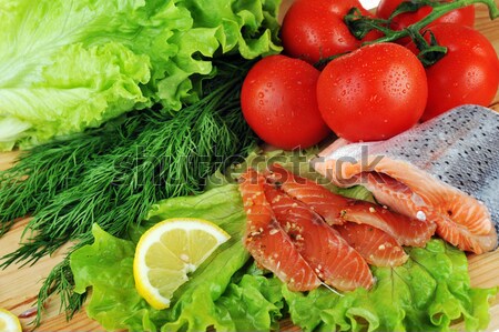 pieces of  salmon Stock photo © taden