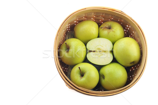 green apples in basket Stock photo © taden