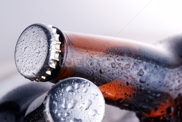 Foto stock: Marrón · botellas · cerveza · vidrio · caída · fresco