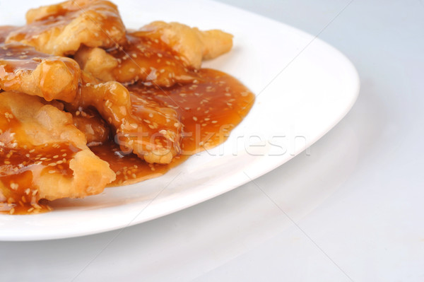 Diep Rood saus chinese keuken Stockfoto © taden