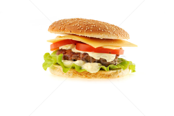 Hamburger legume tabel grup carne Imagine de stoc © taden