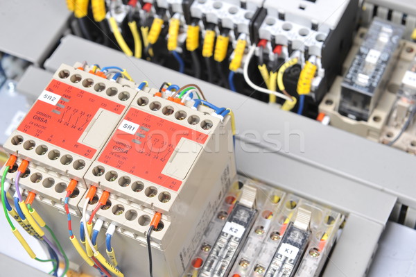 panel with  electrical equipment Stock photo © taden