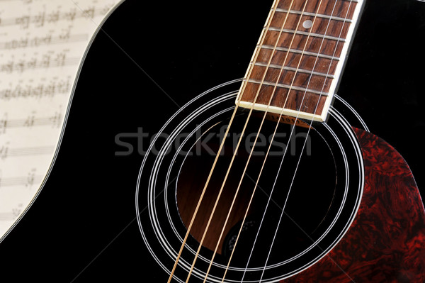 Verlegung Noten Gitarre Konzert weiß Stock foto © taden