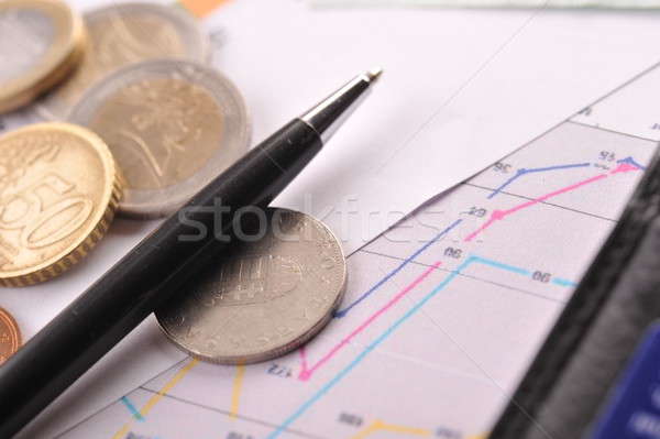 diagramme and money Stock photo © taden