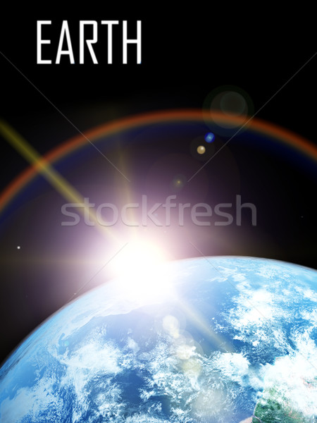 Föld Föld nap űr napfelkelte földgömb Stock fotó © taden