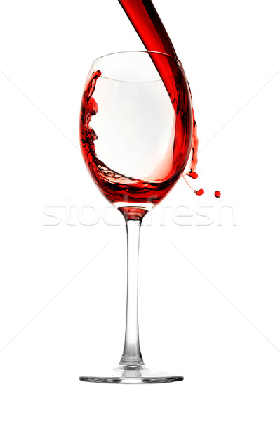 Foto stock: Vino · tinto · vidrio · agua · bar