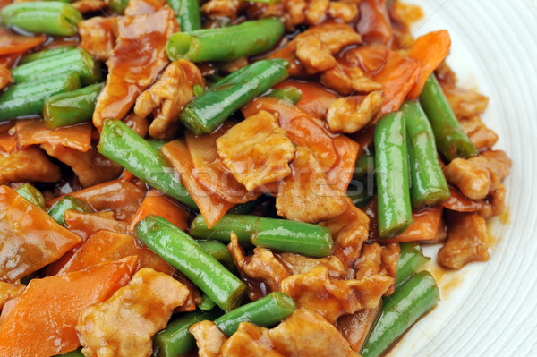 Kip groenten chinese keuken diep Stockfoto © taden