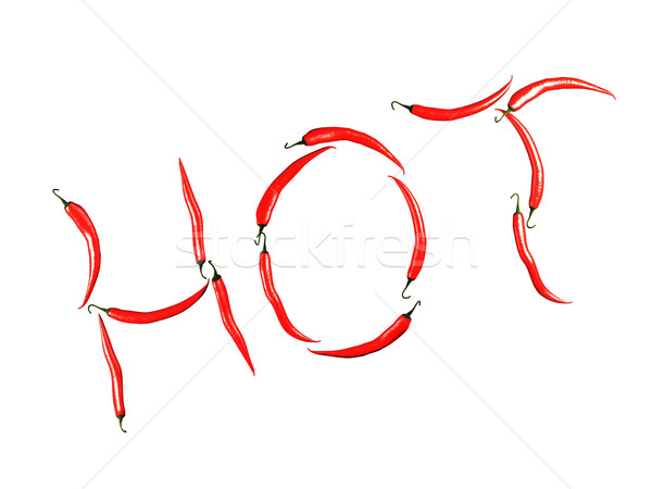 hot peppers as word  Stock photo © taden