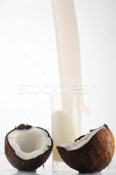 Coconut milk  in glass  Stock photo © taden