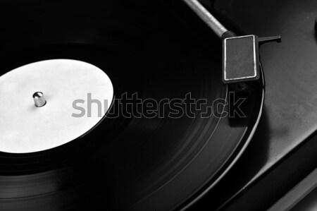 Vinilin disc record placă turnantă proiect Imagine de stoc © taden