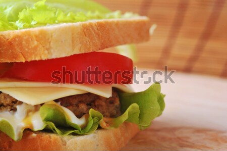 Stock photo: hamburger with cutlet 