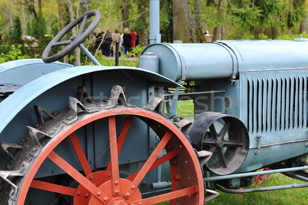 古董 拖拉機 蒸汽 工作 行業 農場 商業照片 © taden