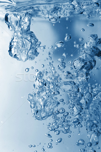 Stock photo: bubbles in a water close up
