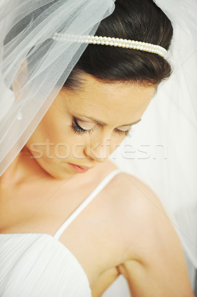 портрет красивой невеста студию свадьба Сток-фото © taden