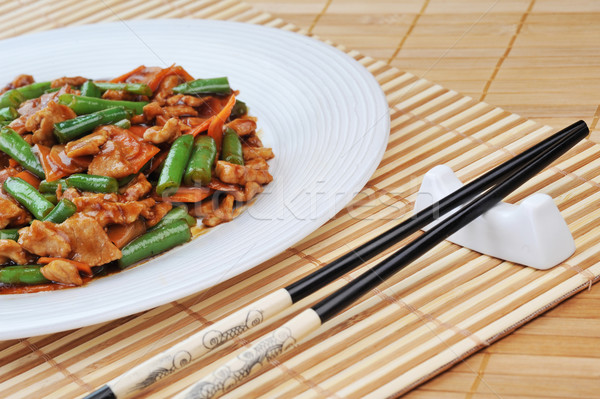 Chinesisches Essen Platte Essen Ei Stock foto © taden