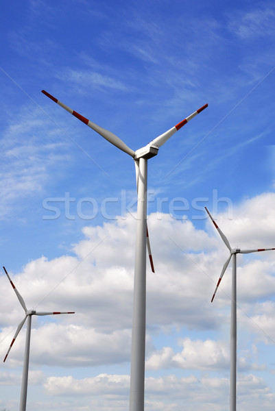 wind turbines in the fields Stock photo © taden