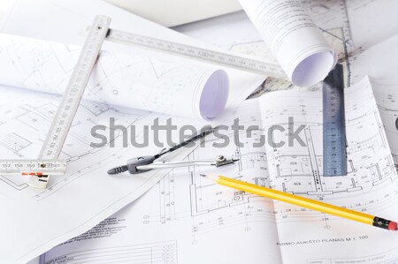  drawings-blueprints Stock photo © taden
