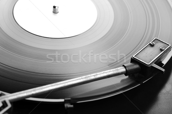 Vinilin disc record placă turnantă proiect Imagine de stoc © taden