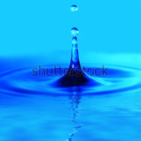 Goutte d'eau gouttes atterrissage surface de l'eau suspendu temps [[stock_photo]] © taden