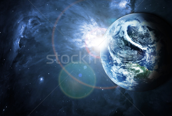 Piękna czerwony planety przestrzeni niebieski działalności Zdjęcia stock © taden
