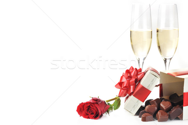  champagne  and chocolate Stock photo © taden