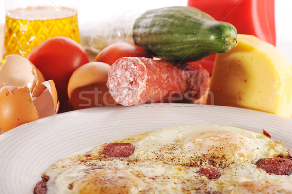 Omelet from eggs Stock photo © taden