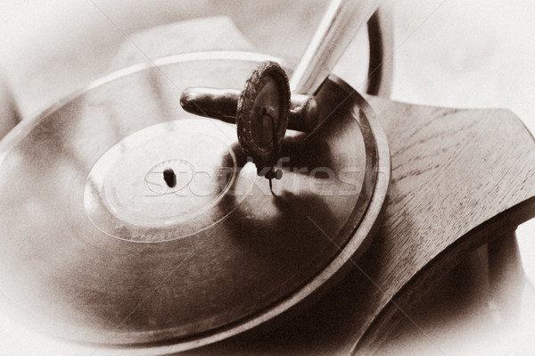 Vintage граммофон играет старые песня Сток-фото © taden