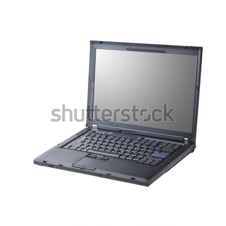 Fekete monitor billentyűzet fehér üzlet iroda Stock fotó © taden