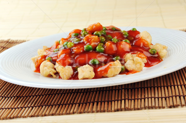 鶏 赤 ソース 深い 中国語 ストックフォト © taden