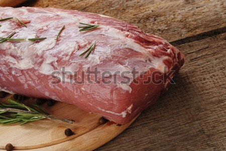 Nyers hús darab fa tábla étel Stock fotó © taden