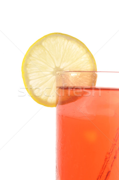 Vetro bere ghiaccio abstract arancione rosso Foto d'archivio © taden