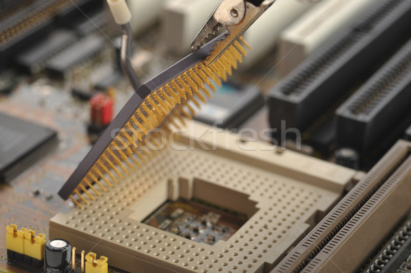 Calculator central procesor muncă acasă tehnologie Imagine de stoc © taden
