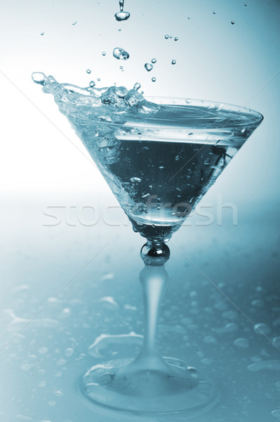 Agua vidrio frío transparente cóctel salpicaduras Foto stock © taden