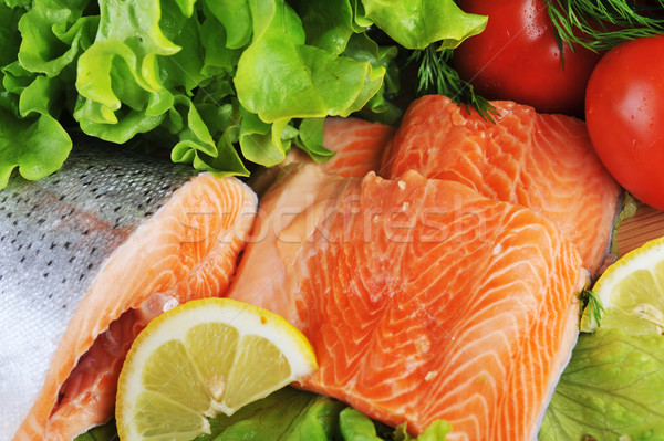 pieces of  salmon Stock photo © taden