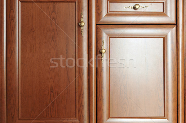 коричневый шкаф двери фон мебель Сток-фото © taden