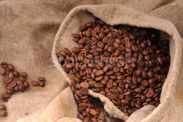 コーヒー 穀類 多くの ラフ ファブリック 抽象的な ストックフォト © taden