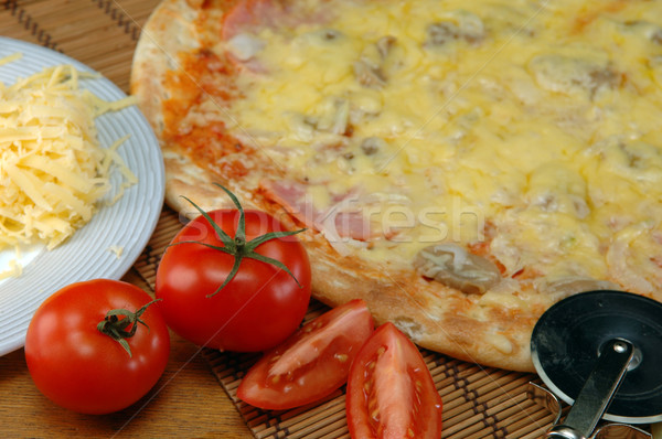 Pizza mesa listo verde queso Foto stock © taden