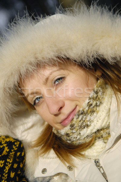girl wearing winter coat Stock photo © taden