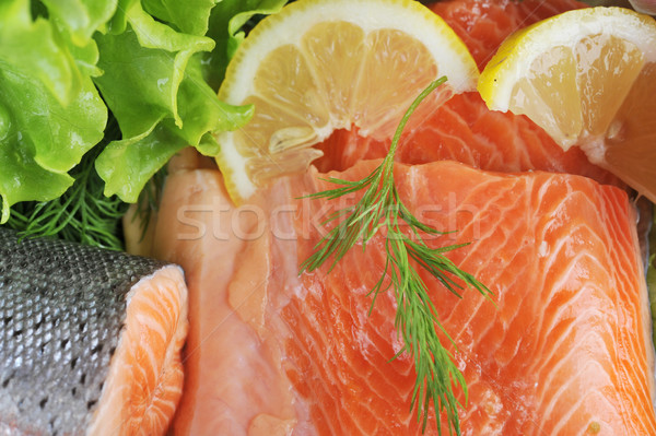 pieces of  salmon Stock photo © taden