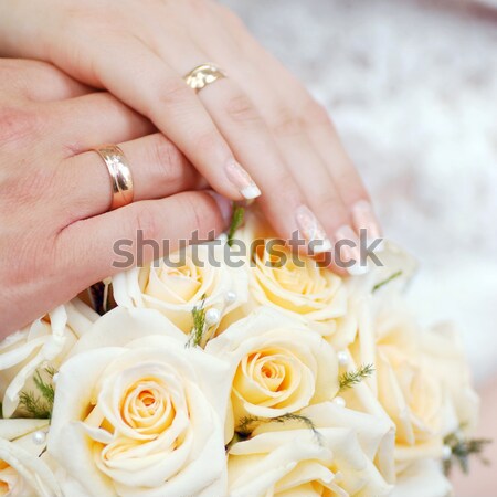 bride and groom hands Stock photo © taden
