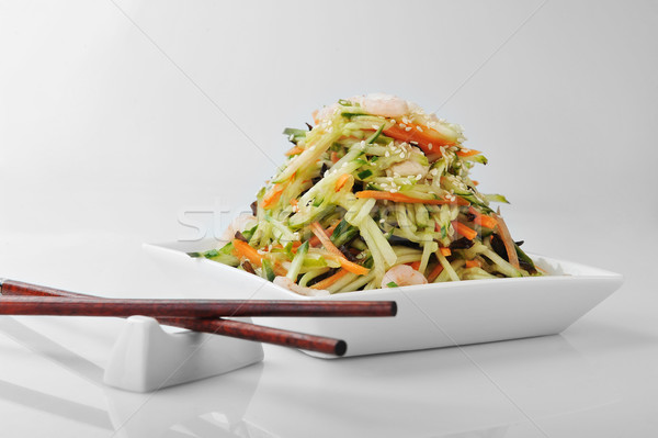 vegetable salad with shrimp Stock photo © taden