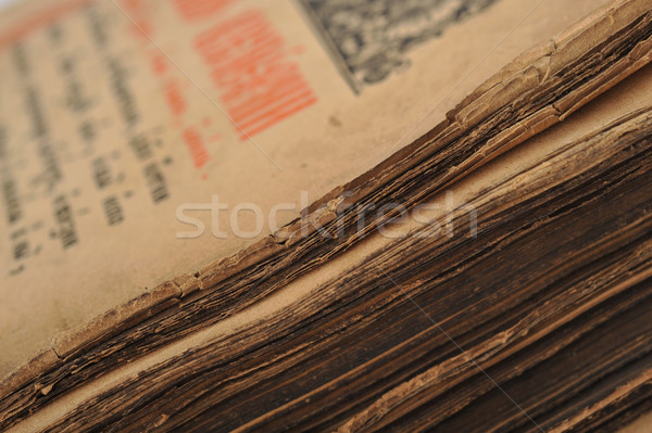 Nyitva régi könyv szöveg oldal könyvek absztrakt Stock fotó © taden
