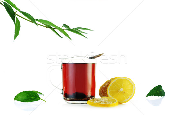  cup of tea and  lemon Stock photo © taden