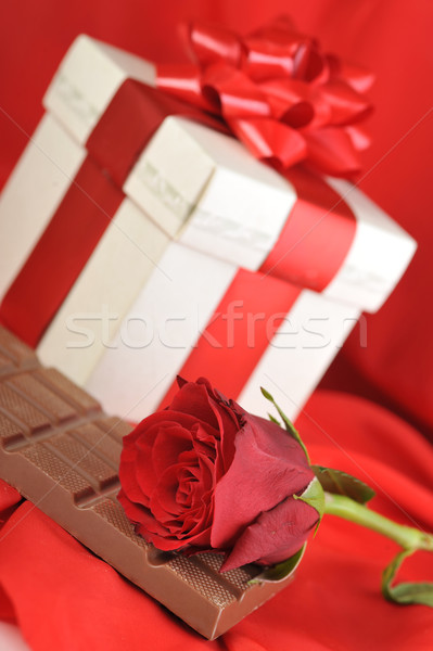 gift and chocolate  Stock photo © taden