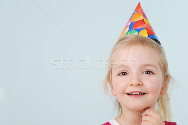 girl with birthday hat Stock photo © taden