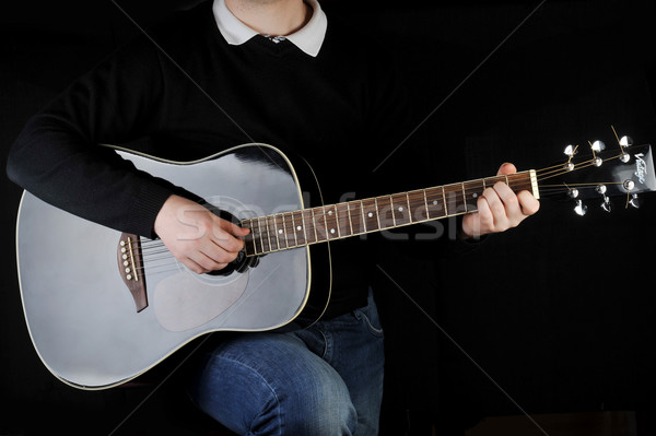 man playing on guitar Stock photo © taden